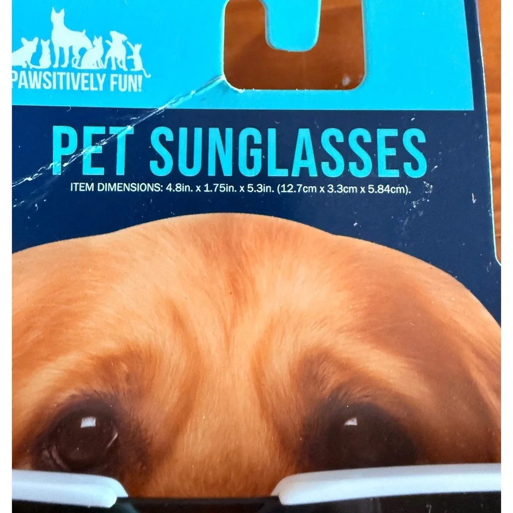 Pawsitively Fun White Square Pet Sunglasses with Adjustable Strap NEW